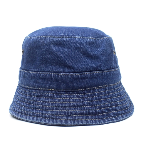 Chapeau Bob en Denim Pour Femmes Hommes Coton Lavé Protection Solaire Pliable Extérieur Pêcheur Surpiqûres Contrastées