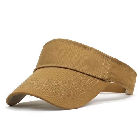 Cotton Blend Sun Visor Hat For Men Women Solid Color Adjustable Sports Tennis Golf Outdoor UV Protection Empty Top Visor Cap