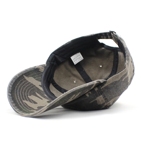 Camouflage Cotton Baseball Cap For Men Women Adjustable Washed Distressed Outdoor Sunshade Sports Sun Hat Camo Peak Cap