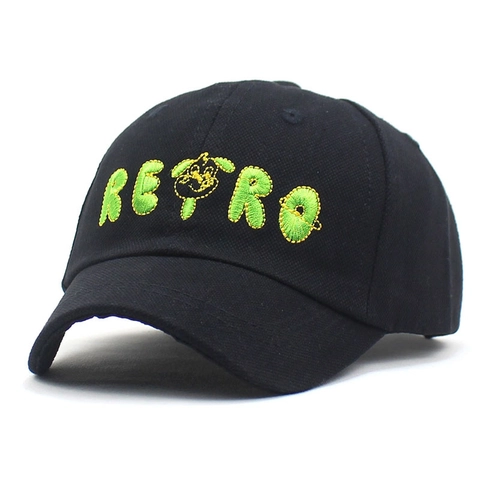 Cappello Da Baseball In Cotone Retro Per Bambini Con Ricamo Lettere E Motivo Cane Protezione Solare Cappello A Lingua Di Anatra