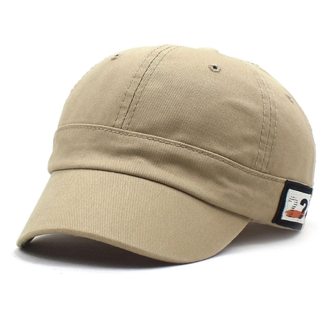 Berretto da Baseball in Cotone Lavato Vintage con Tesa Corta Regolabile Protezione Solare Outdoor Trucker Hat per Uomo Donna