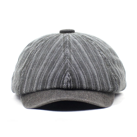 Cappello da Strillone Gessato in Cotone Unisex Vintage Berretto Stile Britannico Retro per Uomo Donna Moda Casual All'aperto