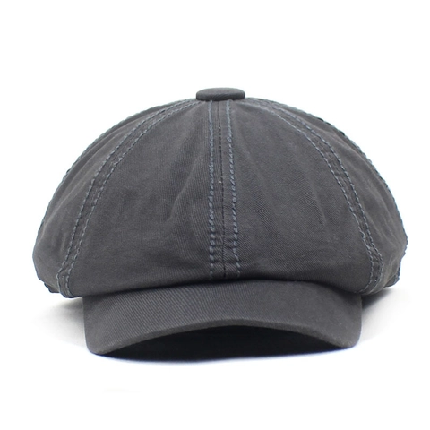Klassische Schiebermütze für Herren aus Baumwolle 8 Panel Achteckige Mütze Einfarbige Baskenmütze Verstellbare Flatcap für Outdoor Aktivitäten