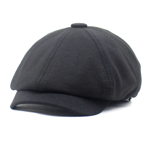 Gorra Newsboy de Algodón Vintage para Hombre Mujer Boina Octogonal Otoño Invierno Cálido Parasole Casual Plano Ajustable