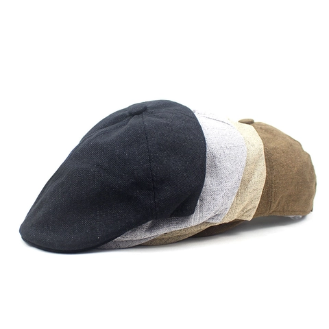 Heren Vintage Newsboy Pet Katoen Polyester Mix Verstelbare Flat Cap Casual Ivy Gatsby Hoed Voor Reizen Outdoor