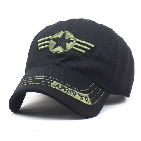 Vintage Herren Militär Baseballkappe Bestickt US Army Tarnmuster Stern Verwittert Baumwoll Canvas Outdoor Verstellbarer Sonnenhut