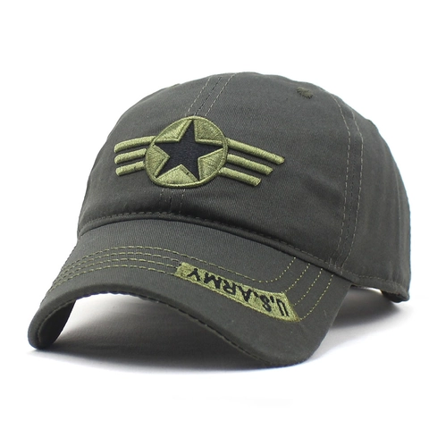 Vintage Herren Militär Baseballkappe Bestickt US Army Tarnmuster Stern Verwittert Baumwoll Canvas Outdoor Verstellbarer Sonnenhut