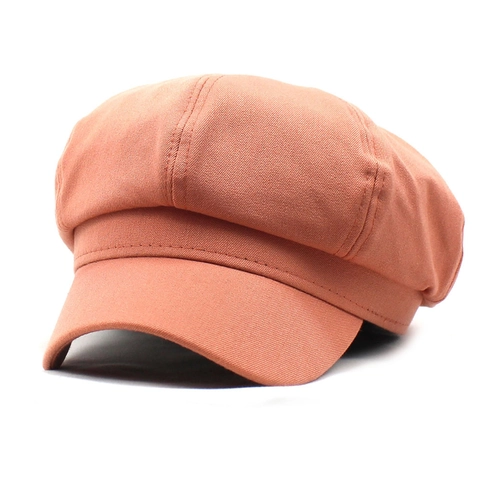 Cappello Newsboy Ottagonale Vintage da Donna in Misto Cotone Poliestere Tinta Unita Caldo Tesa Corta Basco Casual Baker Boy