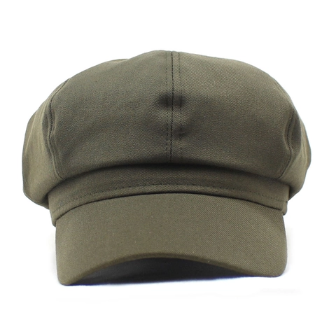 Cappello Newsboy Ottagonale Vintage da Donna in Misto Cotone Poliestere Tinta Unita Caldo Tesa Corta Basco Casual Baker Boy
