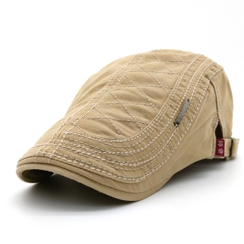 Vintage Men Flat Cap Diamond Quilted Cotton Polyester Adjustable Beret Hat Casual Outdoor Sunshade Ivy Cap For Men Women