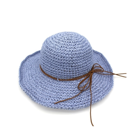 Women's Large Brim Raffia Straw Sun Hat Elegant Woven Beach Hat With Bow Summer Travel Sun Protection Floppy Straw Hat