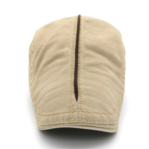 Béret en Coton Vintage Pour Hommes Femmes Casquette Plate Réglable Style Britannique Chapeau Avec Broderie de Lettres