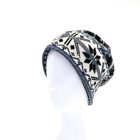 Dames Gebreide Muts Warm Winter Sneeuwvlokpatroon Fair Isle Imitatie Kasjmier Beanie Voor Outdoor Mode Casual