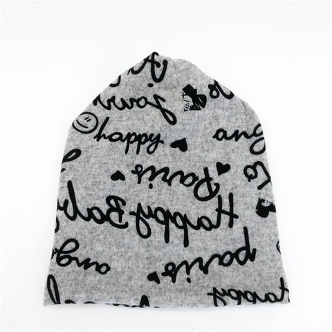 Women's Knit Beanie Hat Letter Print Imitation Cashmere Casual Slouchy Skull Cap Autumn Winter Warm Turban Hat Accessories