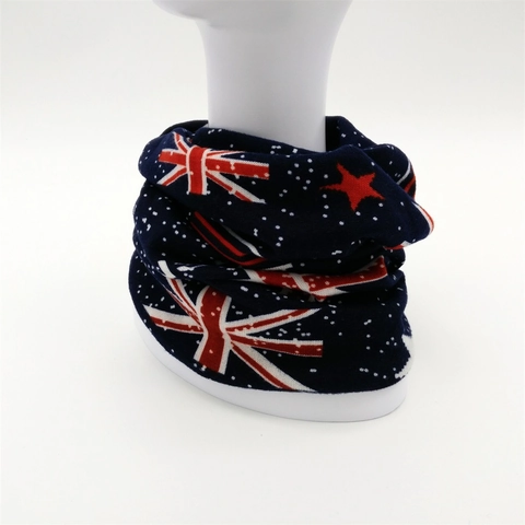 Union Jack Sterren Print Gebreide Slouchy Beanie Voor Dames Heren Marineblauw Imitatie Kasjmier Warme Muts
