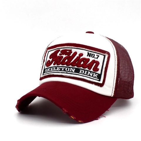 Cappello Trucker Vintage Effetto Invecchiato Per Uomo Donna Ricamo Indiano Rete Baseball Cap Protezione Solare Outdoor Casual