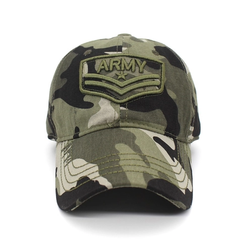 Berretto da Baseball Tattico Mimetico con Ricamo Army Uomo Donna Protezione Solare Outdoor Regolabile Militare Sportivo