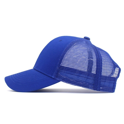 Unisex Mesh Trucker Hat Breathable Adjustable Baseball Cap Solid Color Curved Brim Sunshade Hat For Outdoor Daily Sports