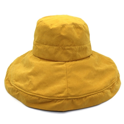 Sombrero de Pescador para Mujer Ala Ancha Tela Piel de Melocotón Color Sólido Sombrilla Playa Verano Gorra Protección Solar
