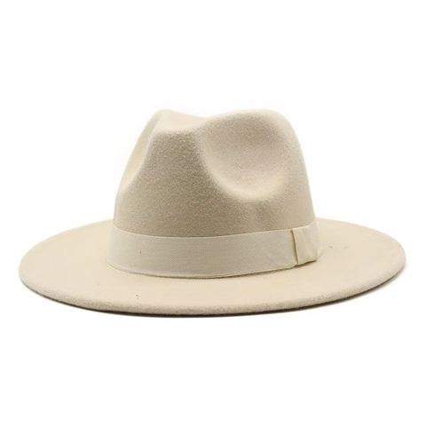 Vintage Polyester Felt Fedora Hat Wide Brim Jazz Hat For Men Women Outdoor Sun Protection Classic Solid Color Knight Hat Accessories