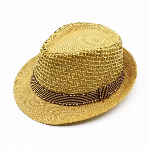 Cappello Fedora di Paglia di Carta Traspirante Estivo per Unisex Cappello da Spiaggia Traforato a Rete Protezione Solare con Fascia a Righe