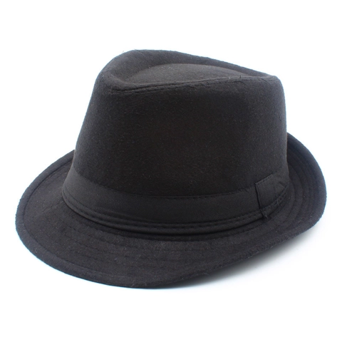 Klassischer Wollfilz Fedora Hut Für Damen Herren Vintage Britischer Stil Trilby Jazz Kappe Mit Ripsband Herbst Winter Warm