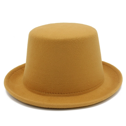 Magician High Top Hat Solid Color Polyester Cotton Blend Felt Hat For Men Women Performance Party Costume Top Hat