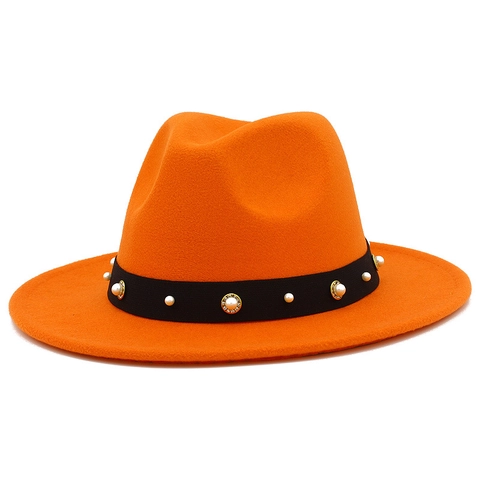Vintage Baumwollmischung Fedora Hut Mit Künstliche Perle Strass Band Eleganter Britischer Jazz Hut Für Damen Herren Party Zubehör