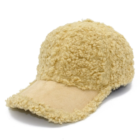 Winter Sherpa Teddy Fleece Baseball Kappe Für Damen Herren Warm Winddicht Wildlederimitat Krempe Verstellbar Outdoor Mode Plüsch Hut