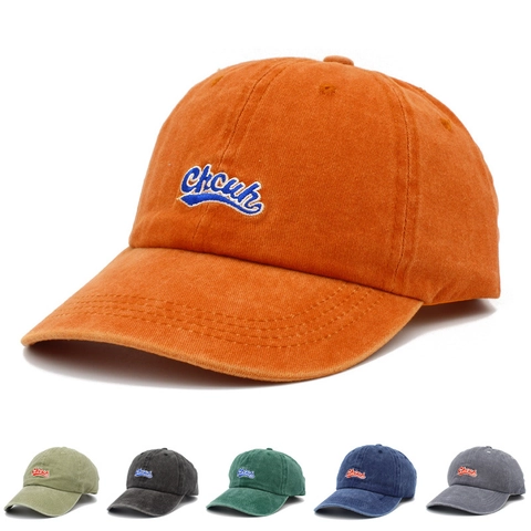Berretto da Baseball in Cotone Lavato Vintage per Uomo Donna Cappello Regolabile Retro Dad Hat Con Ricamo a Lettere Protezione Solare Sport