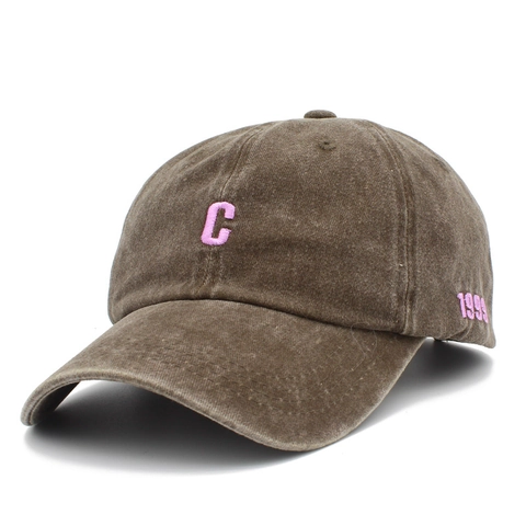 Berretto da Baseball in Cotone Lavato Vintage per Uomo Donna Lettera C 1999 Ricamata Retro Streetwear Cappello da Sole Regolabile