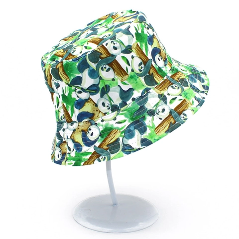 Cute Cartoon Animal Printed Bucket Hat Panda Dog Pattern Cotton Sunshade Cap For Outdoor Travel Women Men Fisherman Hat