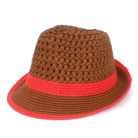 Cappello Fedora di Paglia Vintage da Donna Cappello da Sole Traspirante Panama per Spiaggia Viaggi Estivi Con Decorazione