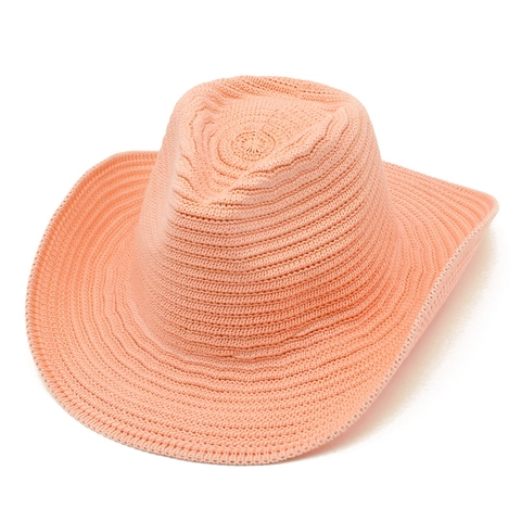 Unisex Knitted Western Cowboy Hat Wide Brim Breathable Sun Protection Jazz Fedora Hat Retro Style Summer Travel Outdoor Hat