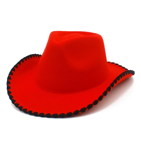 Western Cowboyhoed Retro Vilt Jazz Fedora Met Contrasterende Golfband Voor Dames Heren Buiten Feest Reizen Accessoires