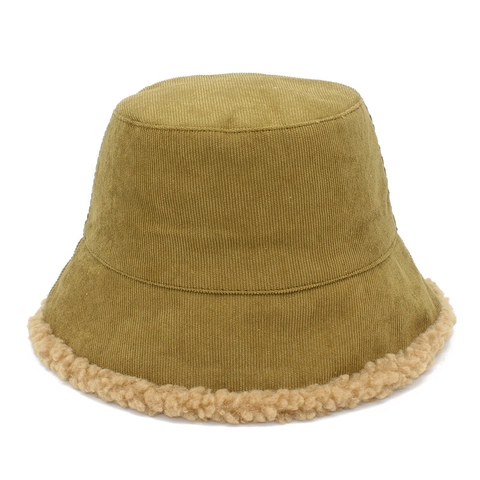 Damen Japanischer Stil Cord Fischerhut Mit Lammwollbesatz Mode Retro Warm Winter Anglerhut Für Tägliche Outdoor Reisen