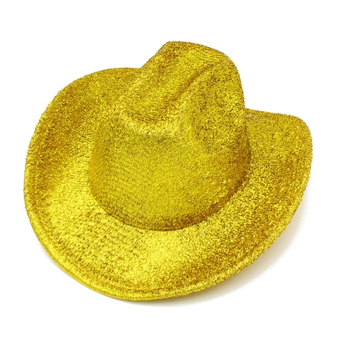 Fashion Glitter Sequined Cowboy Hat For Party Performance Western Jazz Hat Unisex Shiny Stage Decorative Headwear