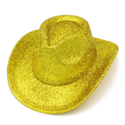 Shiny Metallic Sequin Western Cowboy Hat For Party Stage Performance Men Women Glitter Fedora Jazz Hat Festival Costume Accessory