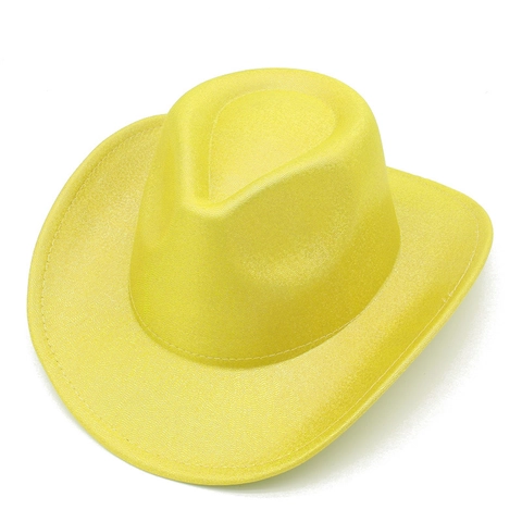 Μεταλλικό Γκλίτερ Δυτικό Καπέλο Cowboy Για Γυναίκες Άνδρες Απόκριες Καρναβάλι Πάρτι Καπέλο Fedora Λαμπερό Καπέλο Cowboy