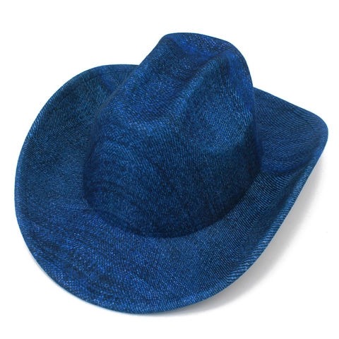 Western Cowboy Hat For Men Women Gradient Marble Texture Wide Brim Fedora Fashion Jazz Hat Party Accessory Retro Style