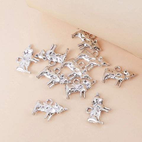 Retro Silber Legierung Kuh Bulle Anhänger Für DIY Schmuckherstellung Halskette Armband Zubehör Personalisierte Tier Charms