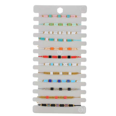 Bohemian Handwoven Seed Bead Bracelet Colorful Tila Bead Adjustable Rope Bracelet For Women Men Fashion Jewelry Gift