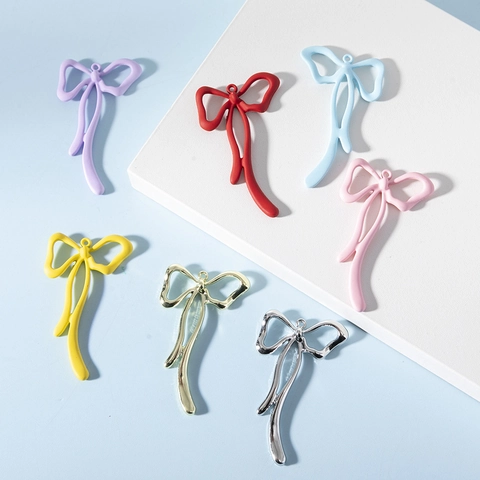Dijes de Lazo de Aleación para Creación de Joyería DIY Accesorios de Nudo Coloridos para Pendientes Collar Pulsera