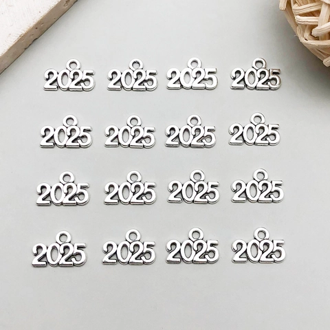 Retro Alloy Year Number Graduation Cap Pendants For DIY Necklace Bracelet Jewelry Making Finding Accessory 2025 2026 Grad Gift