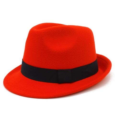 Vintage British Style Solid Color Polyester Fedora Hat For Unisex Short Brim Performance Jazz Dress Hat Sunshade