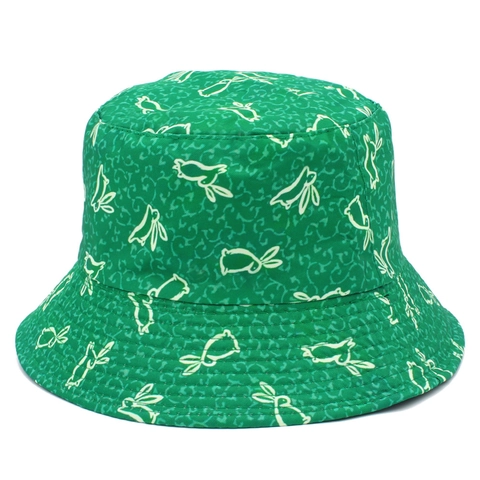 Women Cotton Cartoon Rabbit Print Bucket Hat Casual Sun Protection Outdoor Summer Streetwear Beach Hat