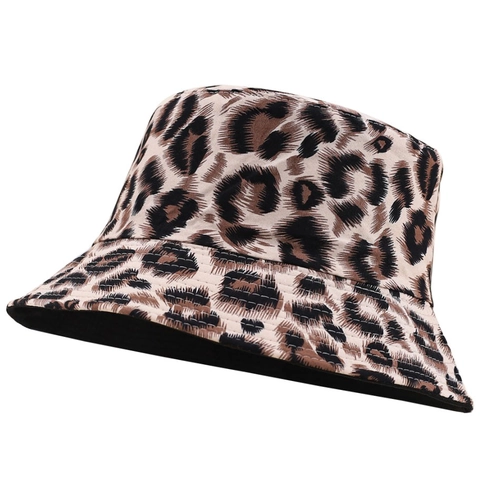 Sombrero de Pescador de Algodón Estampado de Moda Reversible Protección Solar Sombrero de Pescador Para Mujeres Hombres Aire Libre Viaje Grafiti Leopardo Floral