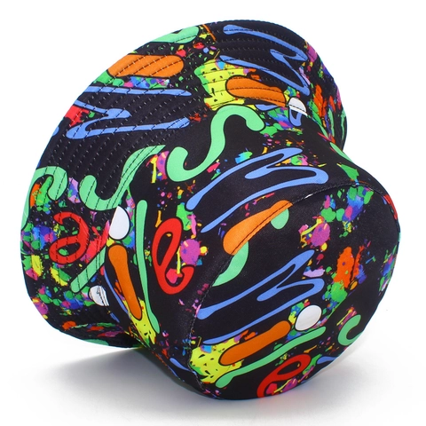 Streetwear Cotton Bucket Hat Multicolor Graffiti Scientific Formula Print Hip Hop Casual Sunscreen Outdoor Fisherman Hat For Unisex