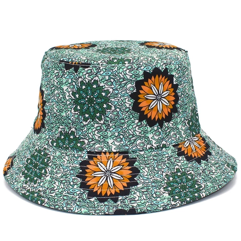 Mandala Floral Print Reversible Bucket Hat For Women Men Sun Protection Breathable Cotton Sun Hat For Outdoor Vacation Beach