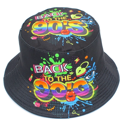 Retro Graffiti Anglerhut Back To The 90s Buchstaben Druck Baumwolle Sonnenschutz Hut Für Damen Herren Streetwear Hip Hop Hut